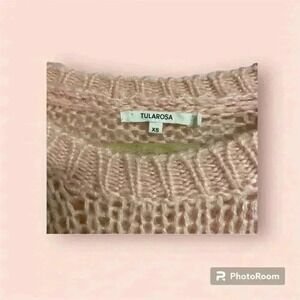 Tularosa light Pink Mia Crewneck Knit Sweater‎ Womens XS balloon sleeves barbie